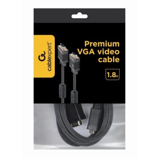 Cable VGA Gembird CC-PPVGA-6 Doble Blindaje 1,8 m Macho/Macho Negro
