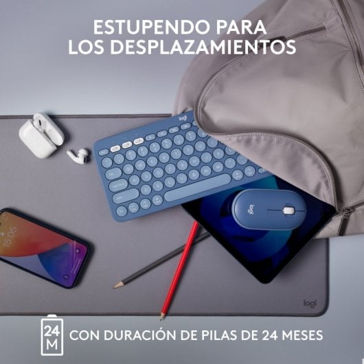 Logitech K380 para Mac Teclado Bluetooth Azul Blueberry