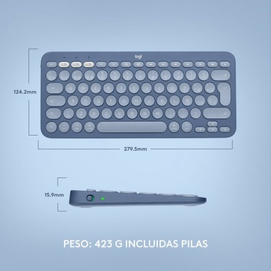 Logitech K380 para Mac Teclado Bluetooth Azul Blueberry