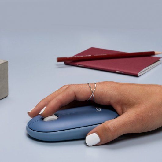 Logitech Pebble M350 Ratón Óptico Inalámbrico Turquesa