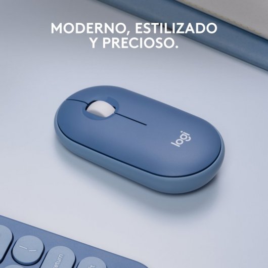 Logitech Pebble M350 Ratón Óptico Inalámbrico Turquesa