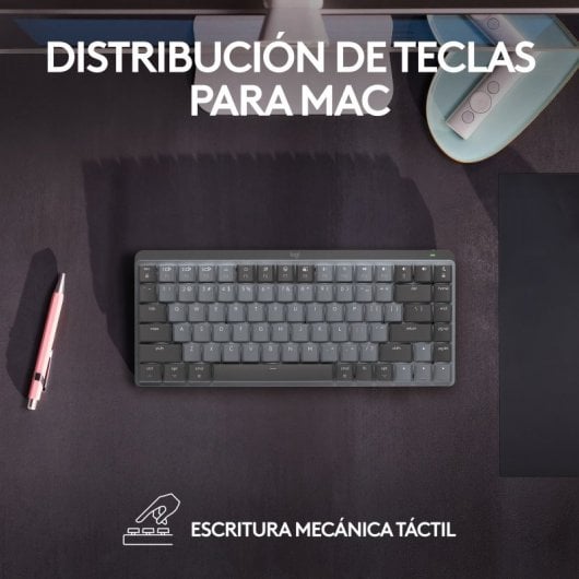 Logitech MX Mechanical Mini per Mac Tastiera meccanica wireless grigio siderale (USA)