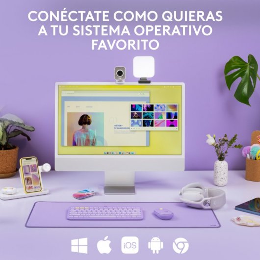 Logitech K380 Teclado Bluetooth Multi-Device Lavanda