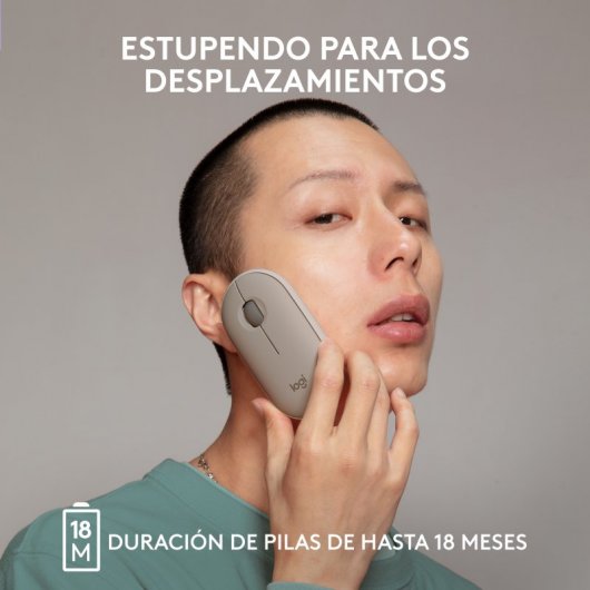 Logitech Pebble M350 Ratón Óptico Inalámbrico Marrón