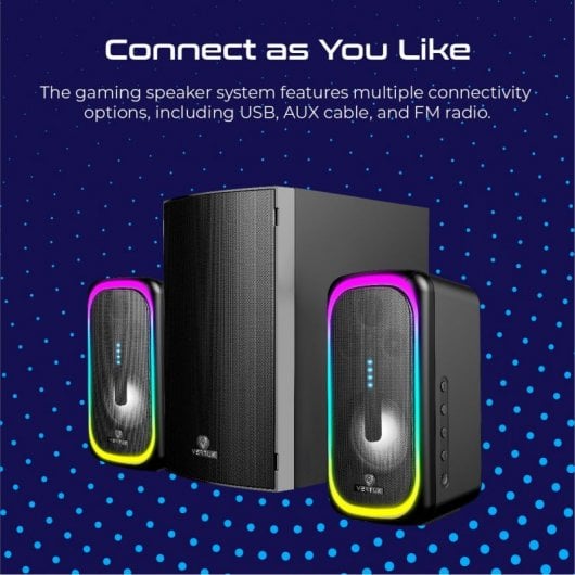 Vertux Sonicthunder-50 Altavoces Gaming 2.1 RGB Bluetooth 50W