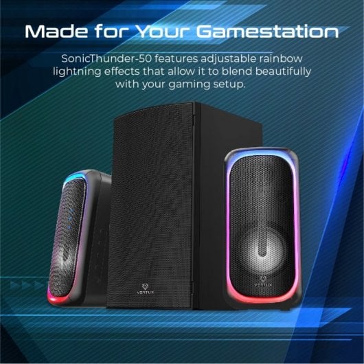 Altoparlanti da gioco Vertux Sonicthunder-50 2.1 RGB Bluetooth 50W