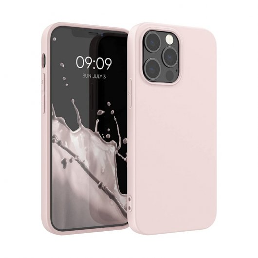 Icoveri Funda de Silicona Rosa para iPhone 14 Pro Max