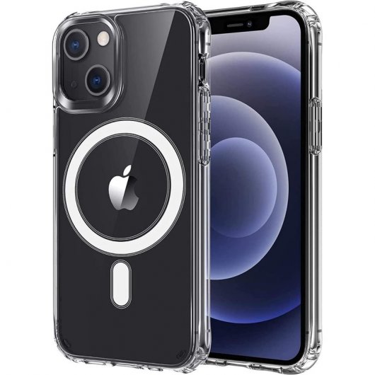 Icoveri Funda Magnética Híbrida Antigolpes Transparente Compatible con MagSafe para iPhone 14