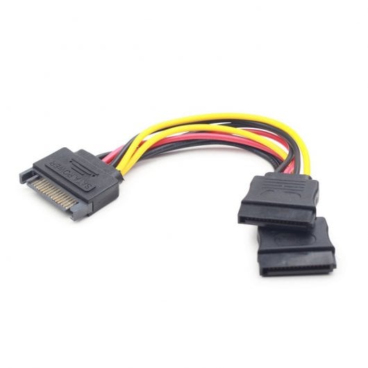 Cabo de alimentação Gembird plano SATA macho/2x fêmea 15 cm
