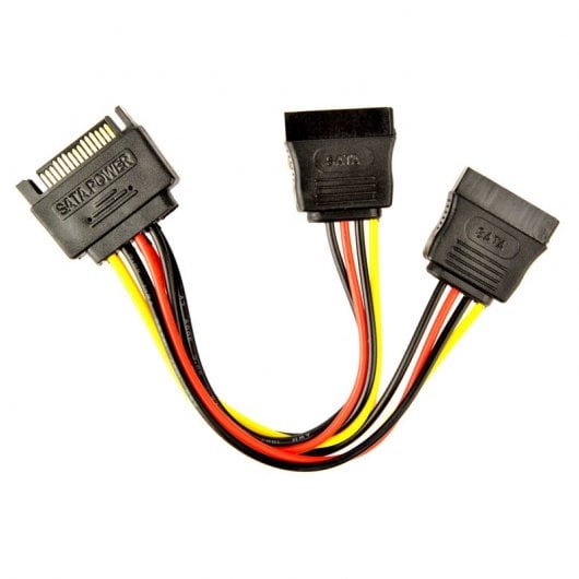 Cabo de alimentação Gembird plano SATA macho/2x fêmea 15 cm