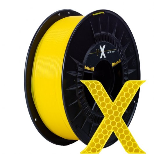 X to Print Bobina de Filamento PLA Translúcido Glass Yellow 1.75mm 1Kg