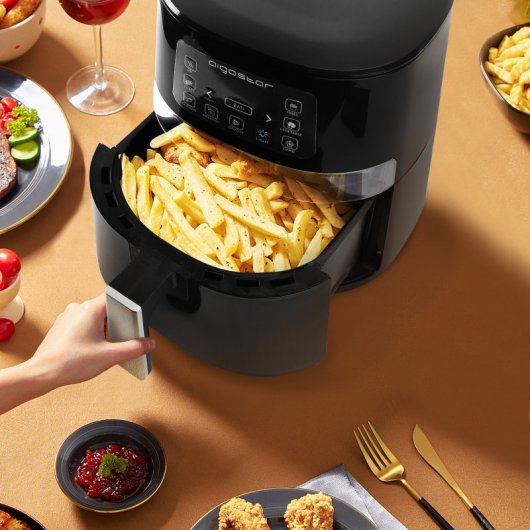 Aigostar Maha Ölfreie Fritteuse 4L 1600W Schwarz