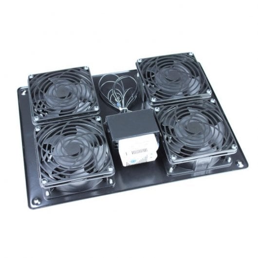 Kimex Top Cover 4 ventilateurs pour armoire rack 19" avec thermostat