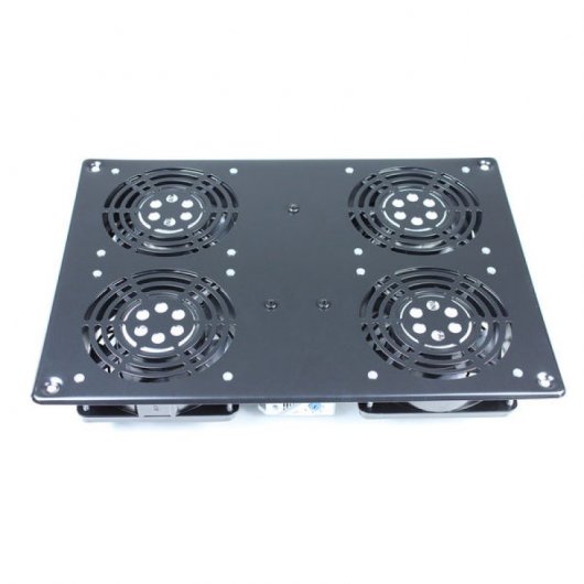 Kimex Top Cover 4 ventilateurs pour armoire rack 19" avec thermostat
