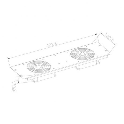 Kimex Kit de 2 Ventiladores para Armario Rack 19" 3U