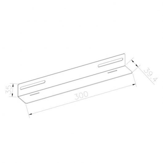 Kimex Paire de Guides Fixes pour Armoire Rack 19" 600mm
