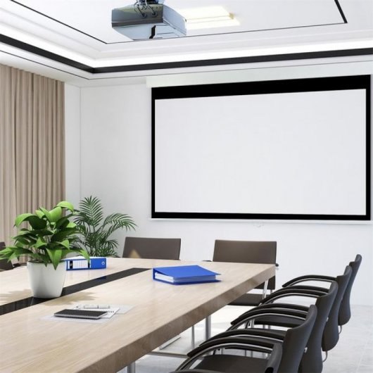 Kimex Tela de Projeção Manual 2.60x1.46m Formato 16:9