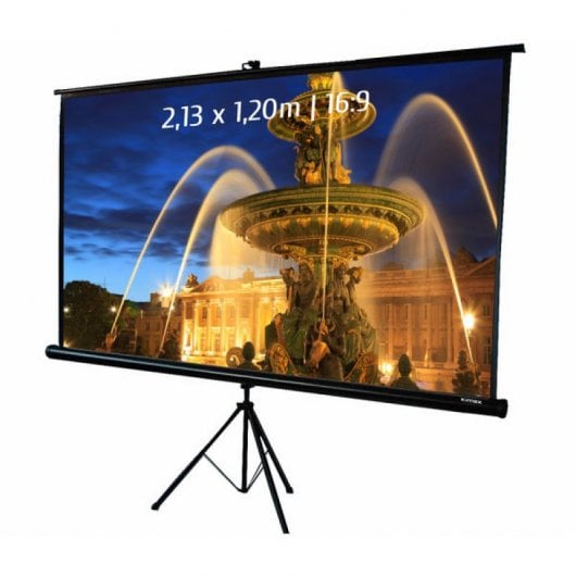 Kimex Pantalla de Proyección con Trípode 2.13x1.20m Formato 16:9