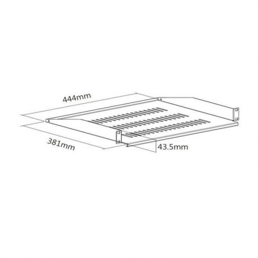 Kimex Bandeja Fija para Armario Rack 19" 380mm Altura 1U