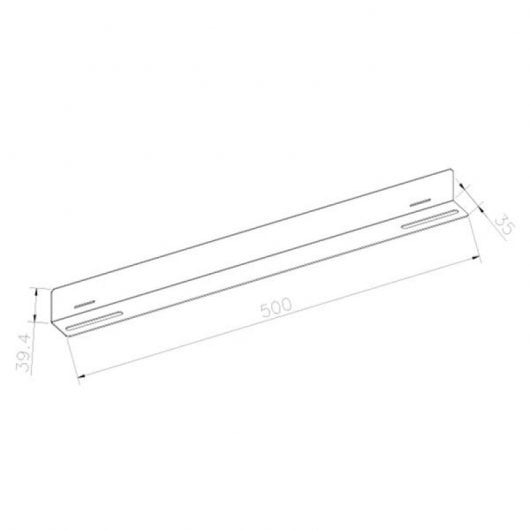 Kimex Par de Guías Fijas para Armario Rack 19" 800mm
