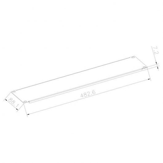 Kimex Cache-visage aveugle pour armoire rack 19" hauteur 2U