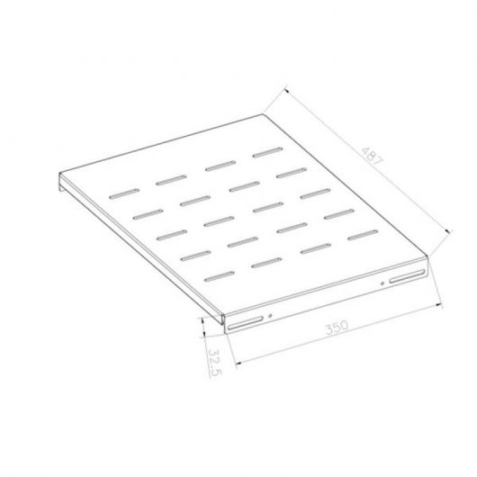Kimex Bandeja Fija para Armario de Suelo 19'' Fondo 350mm
