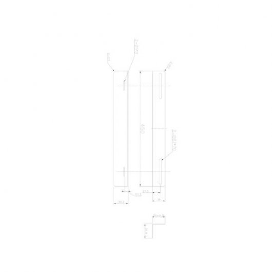 Kimex Par de Guías Fijas para Rack de Pared 19" 600mm