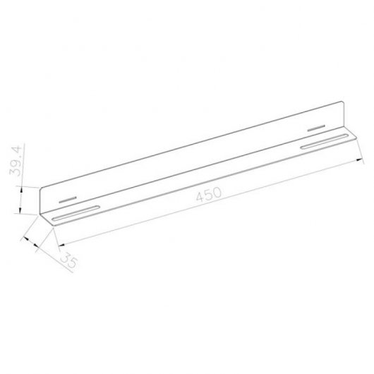 Kimex Par de Guías Fijas para Rack de Pared 19" 600mm