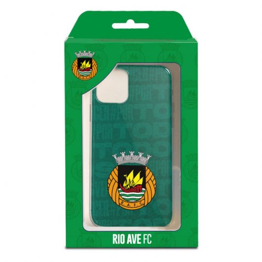 Funda para iPhone 14 Plus del Rio Ave FC Escudo Fondo Verde Licencia