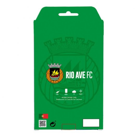Funda para iPhone 14 Plus del Rio Ave FC Escudo Fondo Verde Licencia