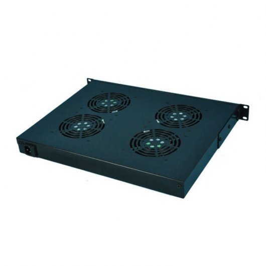 Kimex Kit de Ventilación de 4 Ventiladores para Armario Rack 19" 1U