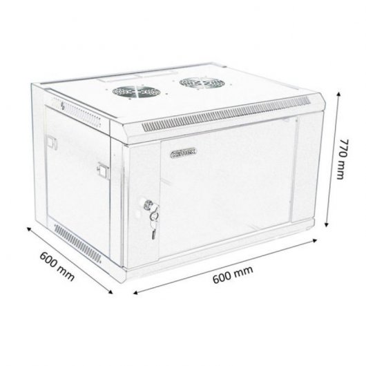 Armoire murale Kimex 19" 600x600mm 15U