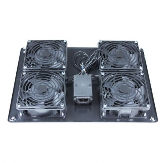 Kimex Copertura Superiore 4 Ventole per Armadio Rack 19".
