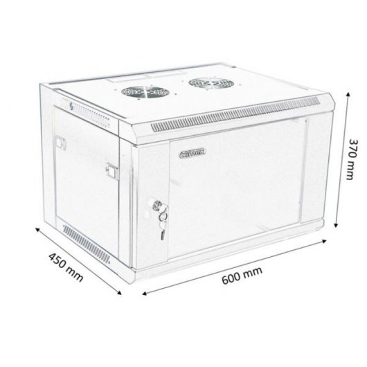 Armoire murale Kimex 19" 600x450mm 6U