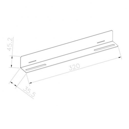 Kimex Par de Guías Fijas para Rack de Pared 19" 450mm