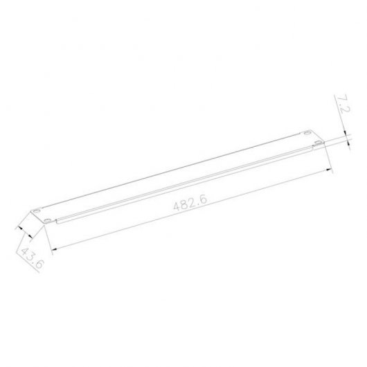 Kimex Panel de Obturación para Armario Rack 19" 1U