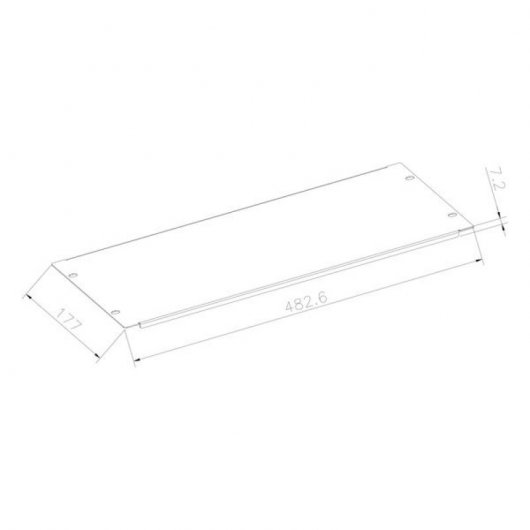 Kimex Tapa Carátula Ciega para Armario Rack 19" Altura 4U