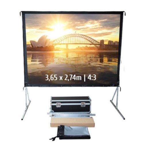 Kimex Pantalla de Proyección Portátil de Marco Plegable 3.65x2.74m Formato 4:3