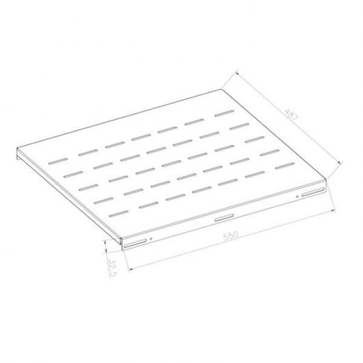 Kimex Bandeja Fija para Armario Rack de Suelo 19'' 800mm