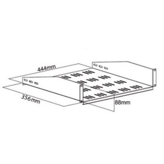 Kimex Bandeja Fija para Armario Rack 19" 36cm 2U