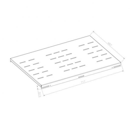Kimex Bandeja Fija para Armario Rack de Suelo 19'' 1000mm