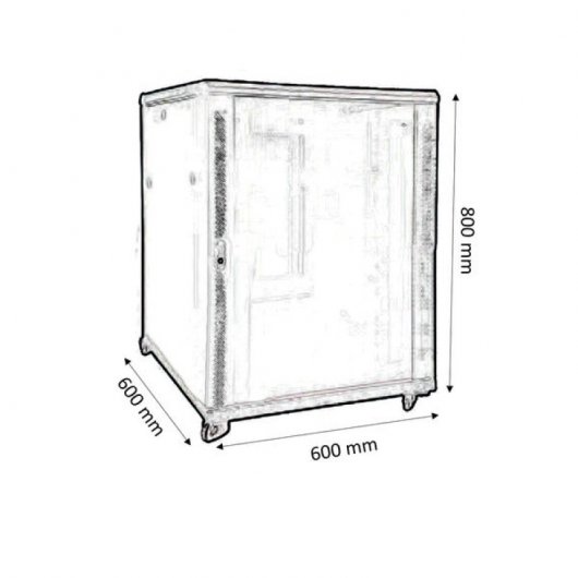 Kimex Armario Rack de Suelo 19'' 600x600mm 15U