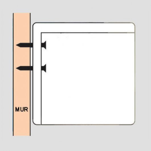 Kimex Pantalla de Proyección Eléctrica 2.00x2.00m Formato 1:1 Tela Blanca
