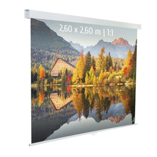 Schermo per proiezione manuale Kimex 2,6x2,6m formato 1:1 Bianco