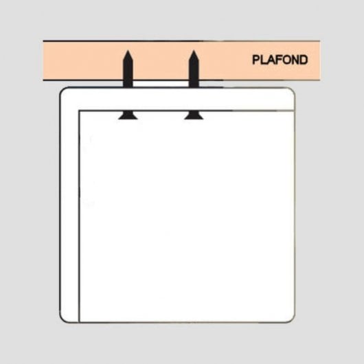 Schermo per proiezione manuale Kimex 2,4x2,4m formato 1:1 Bianco
