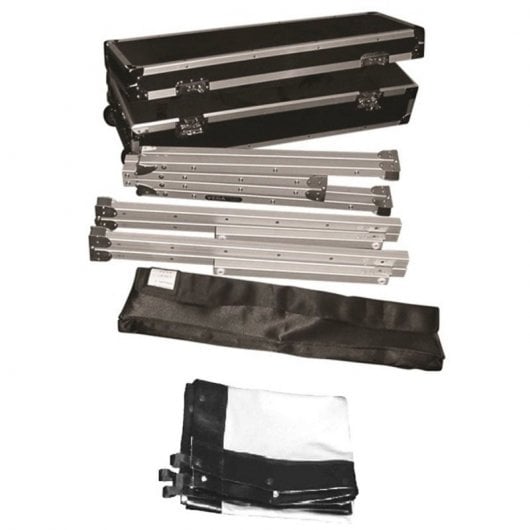 Schermo per proiezione mobile con struttura pieghevole Kimex 4,07x2,29 m Formato 16:9 Proiezione frontale