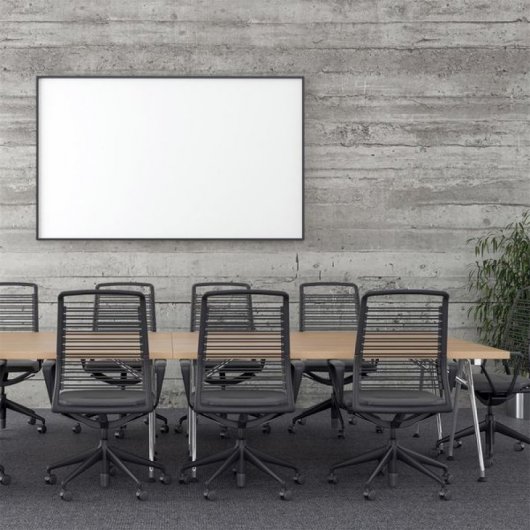 Kimex Tela de Projeção Fixa com Moldura Ultrafina 2.40x1.35m Formato 16:9