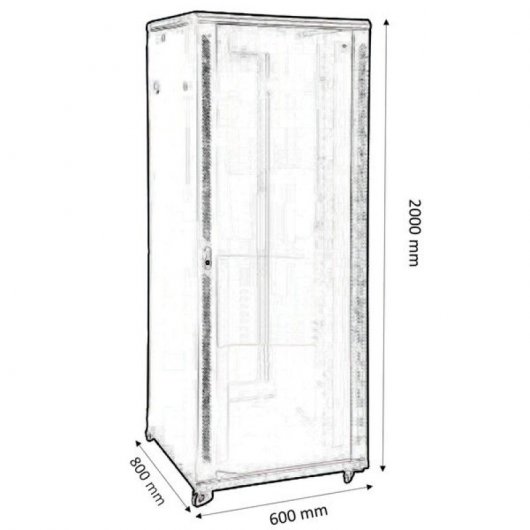 Kimex Armario Rack de Suelo 19'' 600x800mm 42U
