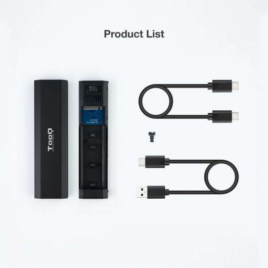 TooQ SHURA Caja Externa para SSD M.2 NGFF/NVMe Negra