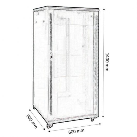Kimex Armario Rack de Suelo 19'' 600x600mm 29U